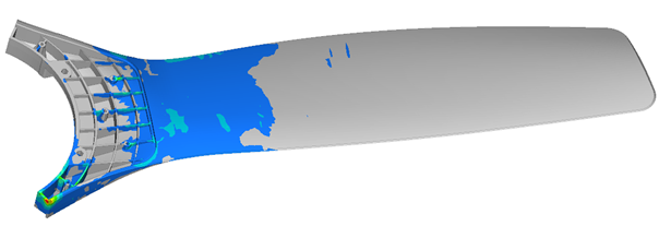 Top face drop bottom blade view